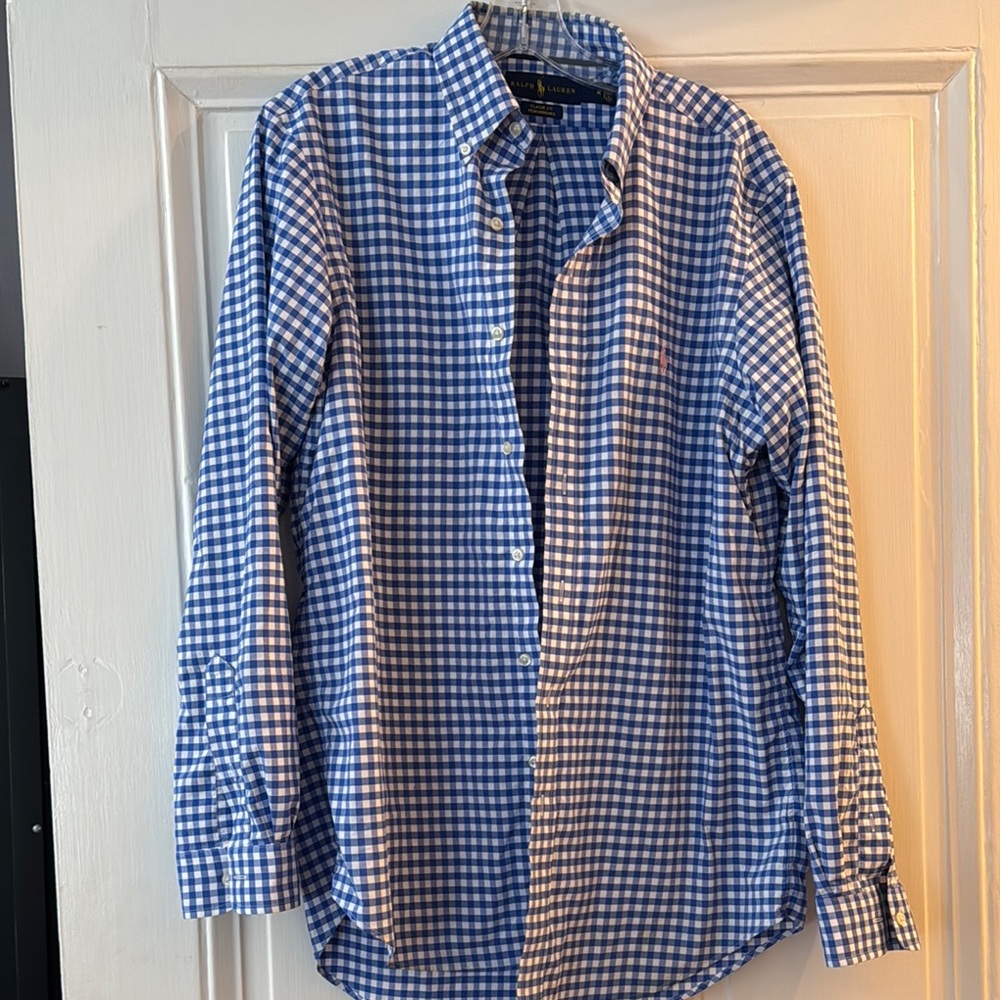 Ralph Lauren Men's Blue Checkered Shirt